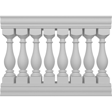 Ekena Millwork Fiberthane Legacy Balustrade Railing Kit, Style G (6 1/4" On-Center Spacing to Pass 4" Sphere Code) BALK38X048LGG